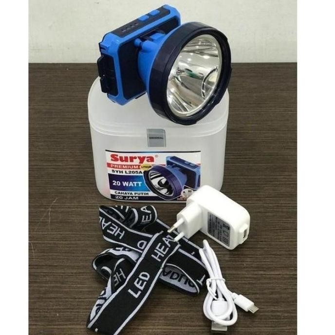 Senter Kepala Led Surya Syh L205A 20W 20 Watt Headlamp Surya Syhl205A
