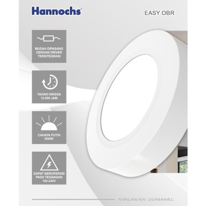 Lampu Downlight Led Hannochs Easy Obr 20W Bulat Ob Ditempel Outbow