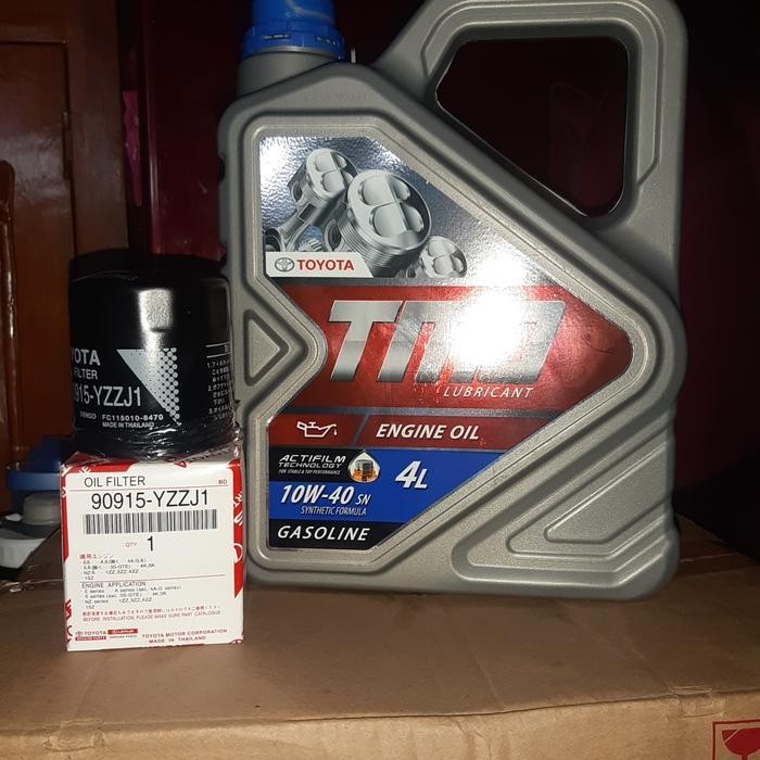 Paket Oli Mesin.Toyota Tmo 10W.40.Mobil Vios.Limo.Yaris.2 Itam