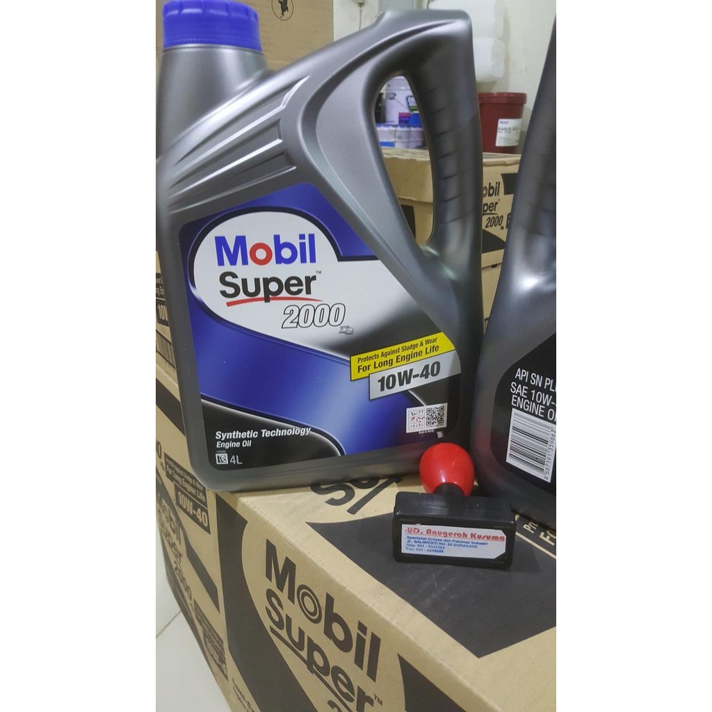 Original Oli Mobil1 Mobil Super 2000 Friction 10W40 10W-40 4 L Liter