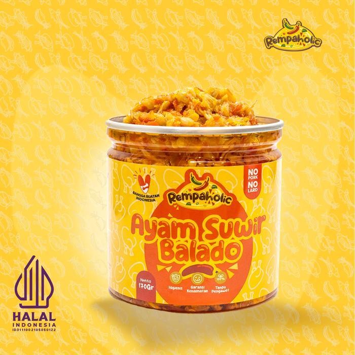 

Rempaholic - Sambal Ayam Suwir Balado 170 Gr - Makanan Instan Siap Saji