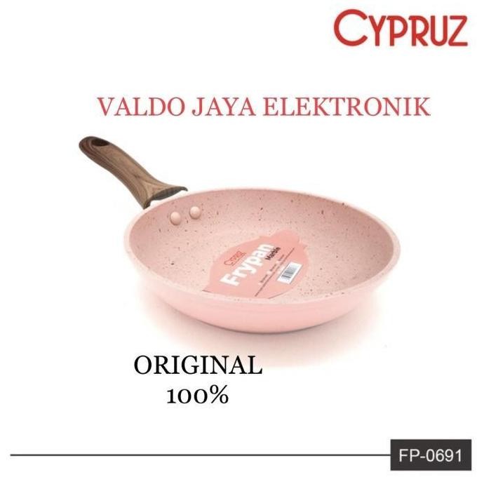 New Cypruz Frypan Marble Coating 14Cm Fp-0691 Wooden Touch Handle Fp0691