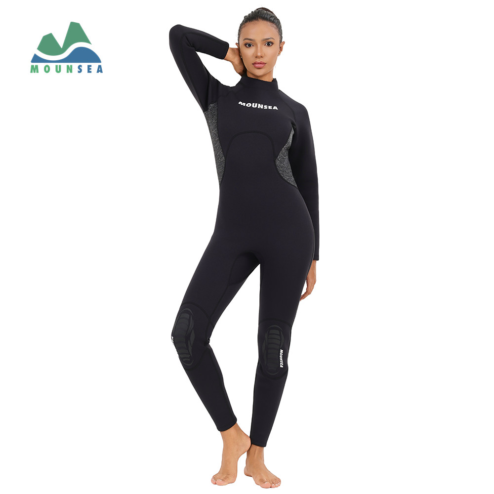 Mounsea Women 3MM Wetsuit For Profession Diving High Stretch Anti-UV Snorkeling