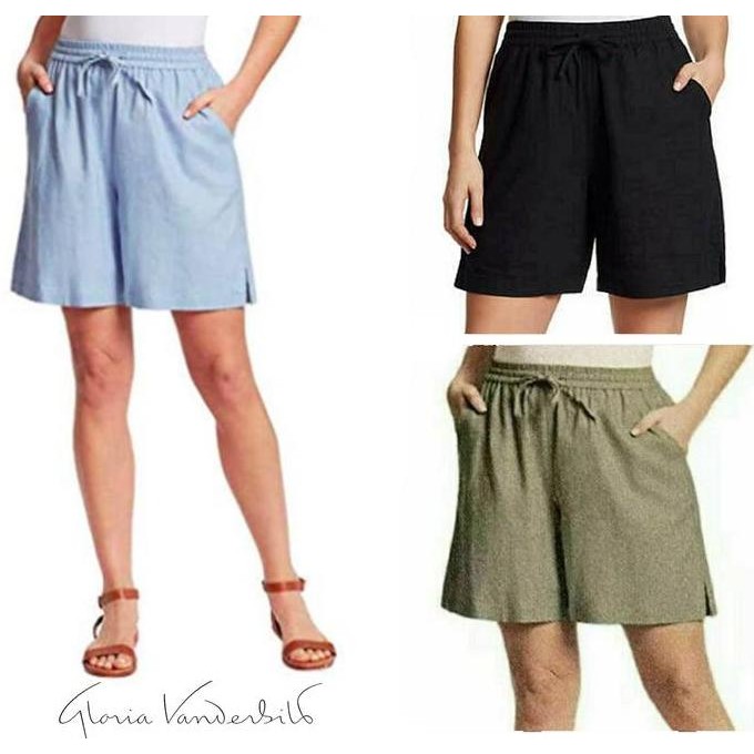 Celana Wanita - Gloria Vanderbilt Linen Shorts Original