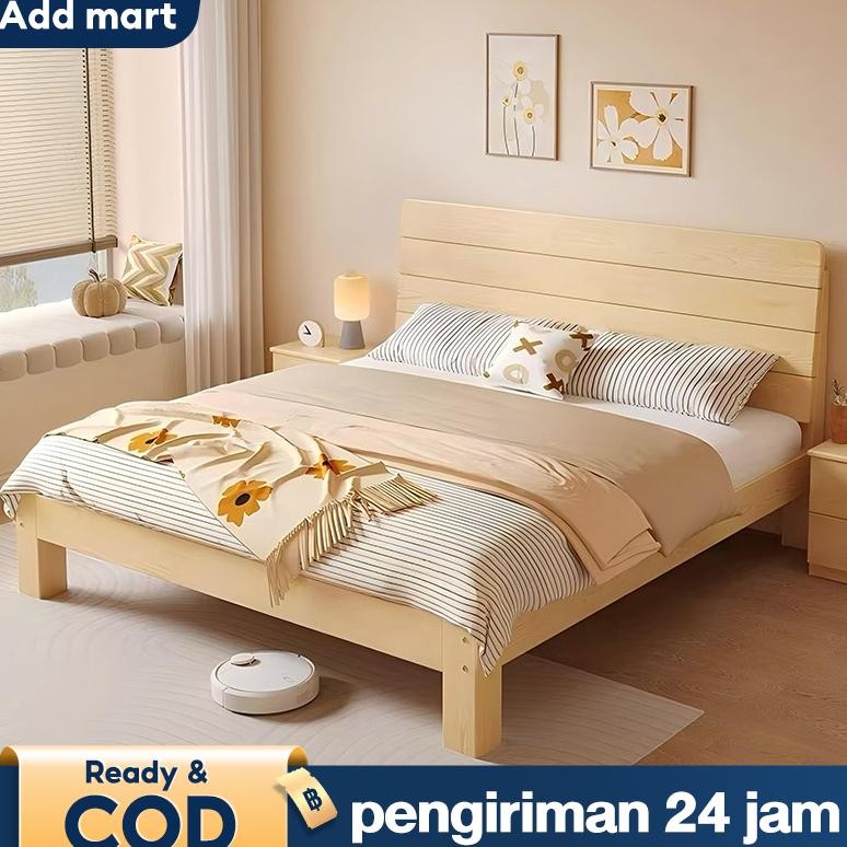 Dipan Kayu Minimalis Modern Tempat Tidur Dipan Kasur 180x200 Dipan Kayu 160x200 Divan Sandaran Tempa