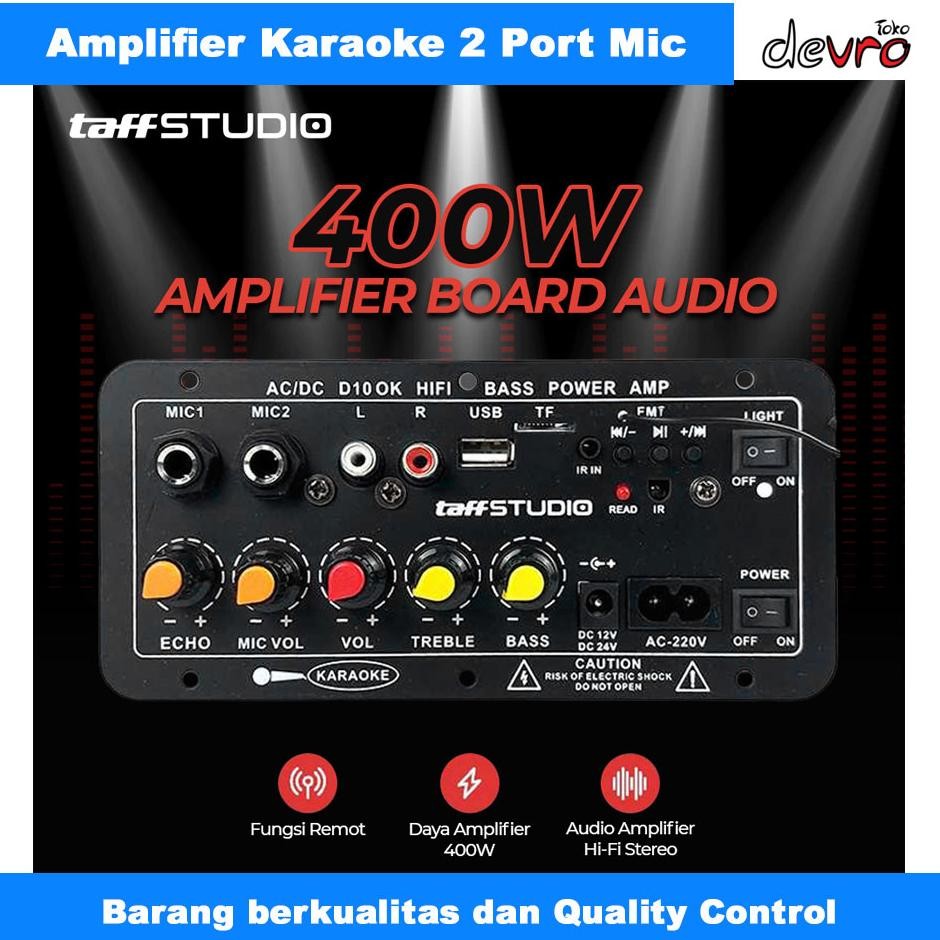 NEW Amplifier Board Audio Bluetooth USB FM Subwoofer DIY 400W Karaoke - TaffSTUDIO D10OK D50 D30 D10