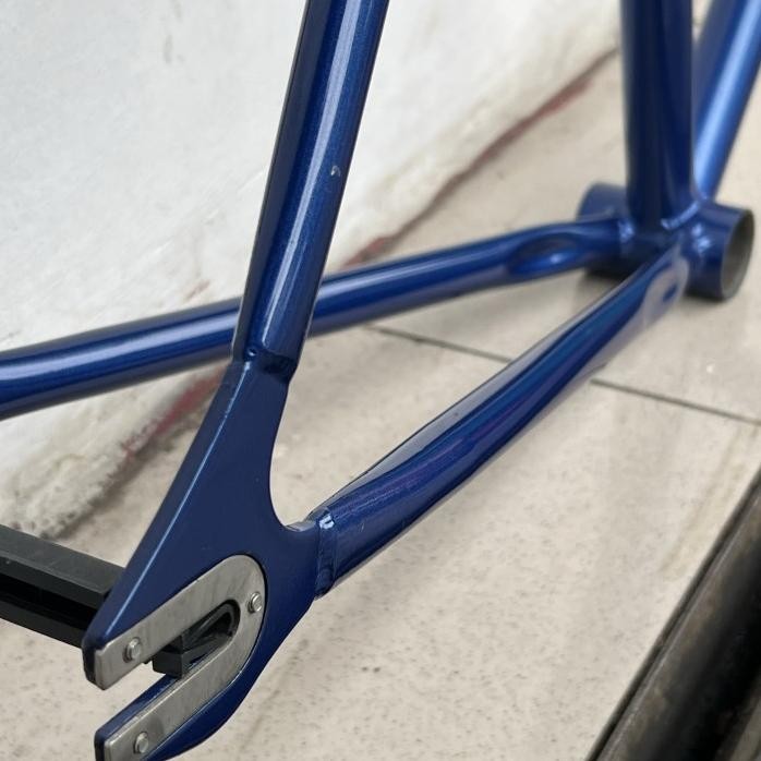 Part Sepeda Frame Fixie Classic Master Pursuit 53 Biru Klasik Cromoly 700C Fixed