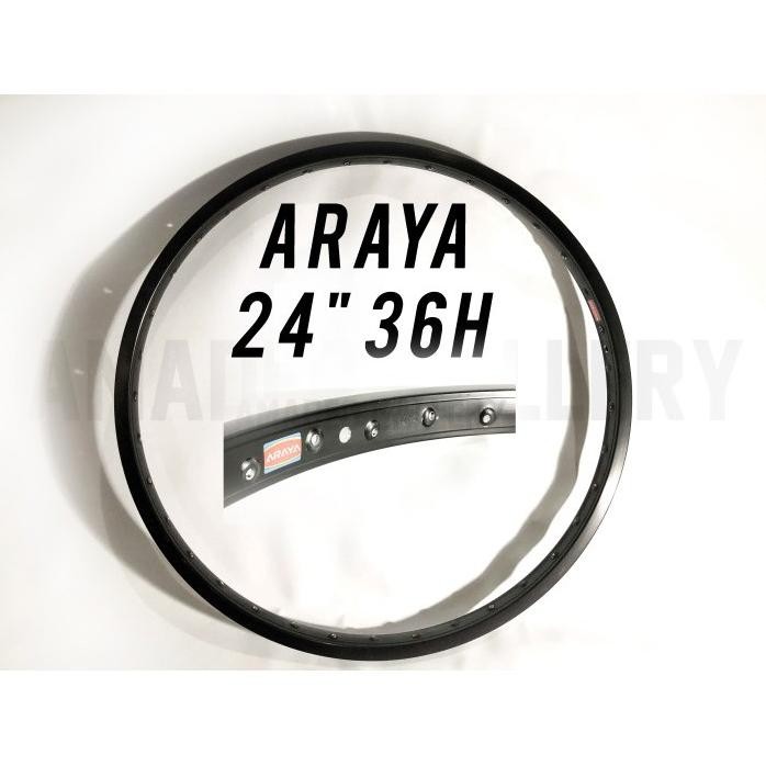 Part Sepeda Rims 24 36H Araya Rims Araya Velg Bmx Mtb Hitam Single Wall Original
