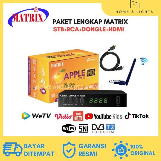 STB Matrix DVBT2 Apple Kuning