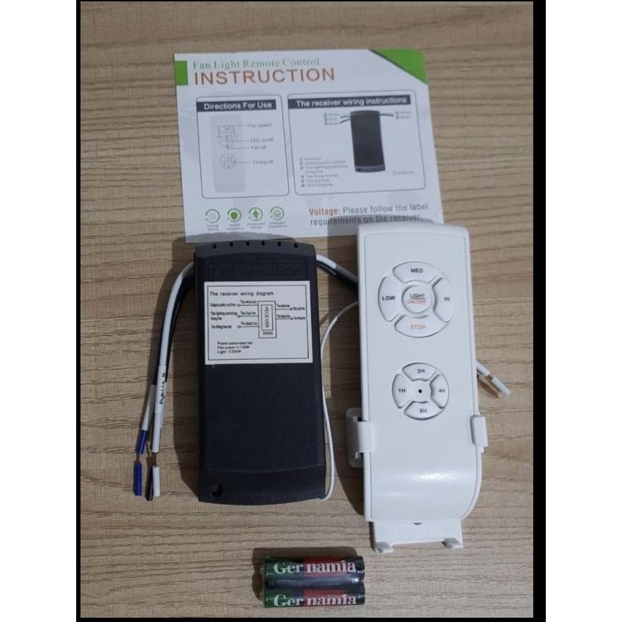Remote + Receiver khusus Lampu Kipas Lotus