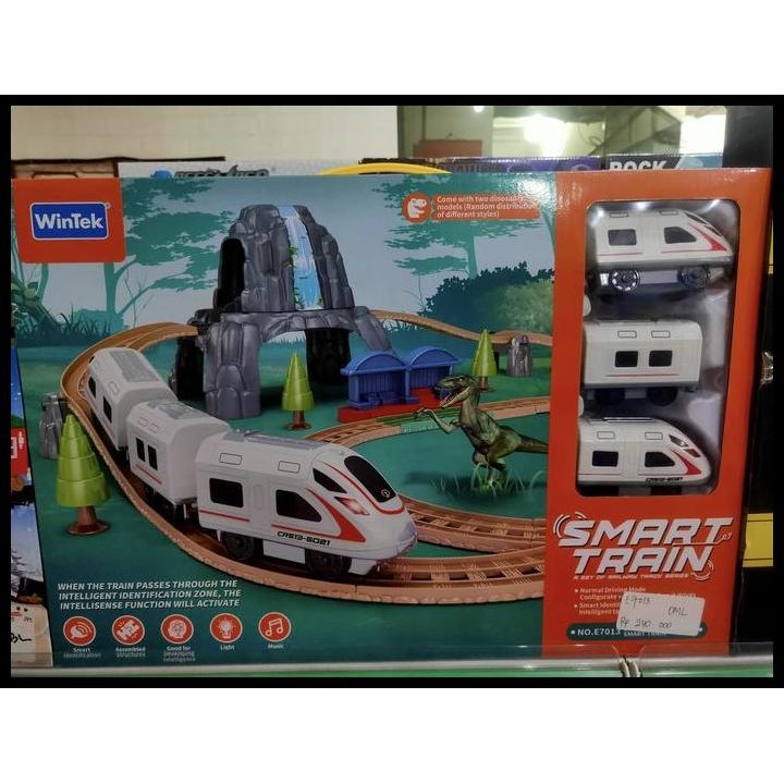 Mainan Kereta Api Smart Train Dino Dengan Jembatan & Track Bertingkat