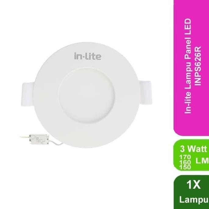 Inps628R Lampu Downlight Led Panel Inlite In Lite 3W 3 Watt Bulat Inbow Inps 628R