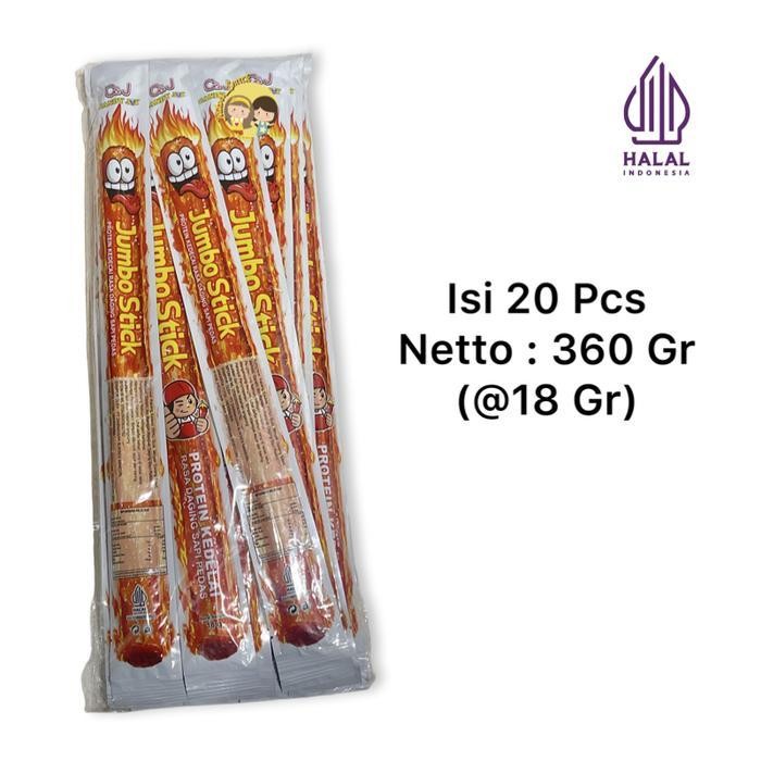 

SEDIA! LATIAO JUMBO STICK 20 X 18 GR Rasa Daging Sapi Pedas Protein by Jadoel_Snack Food Bar Ori!!