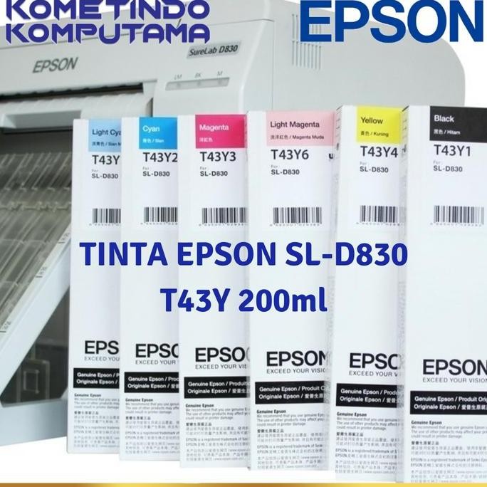 D830 Yellow Tinta Catridge T43Y Epson Sl-D830 200Ml 100% Original New Stok