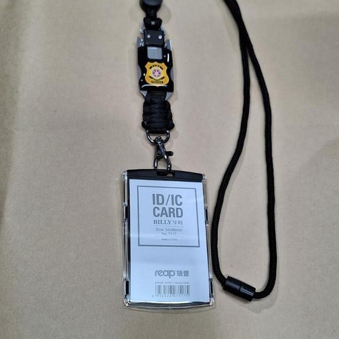 

lanyar tactical,tempat id akrilik tali logo bisa custom.1 sisi.preorde