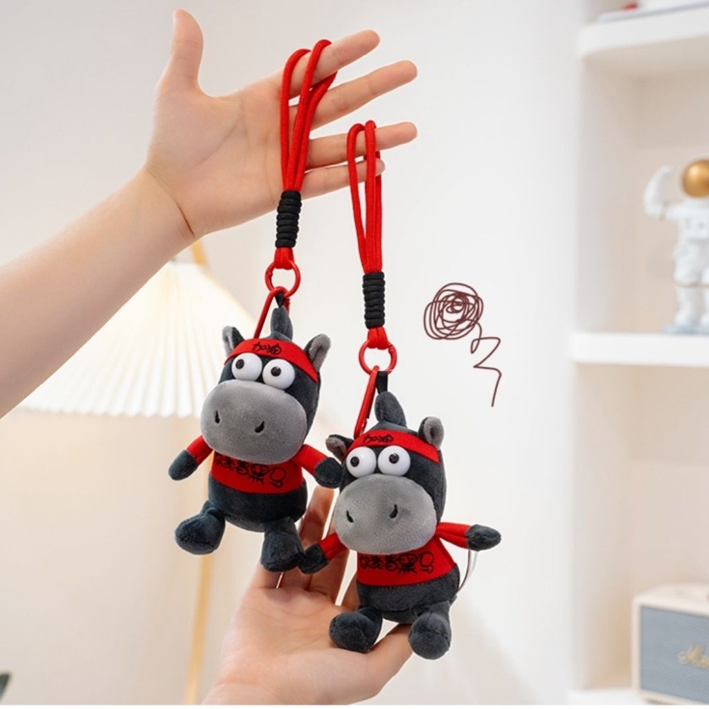 Gantungan Boneka Kuda Hitam Kreatif Kartun Lucu Baru Anda dan Saya Kedua