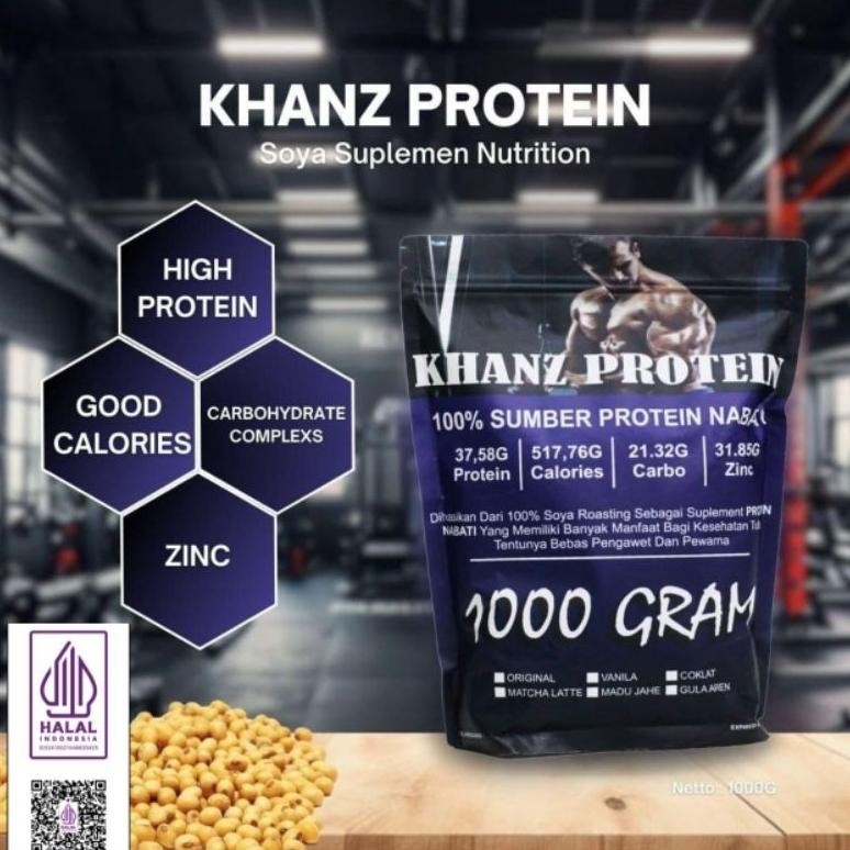 KHANZ PROTEIN WHEY PROTEIN BUBUK SUSU KEDELAI 1KG(1000GRAM) DiM