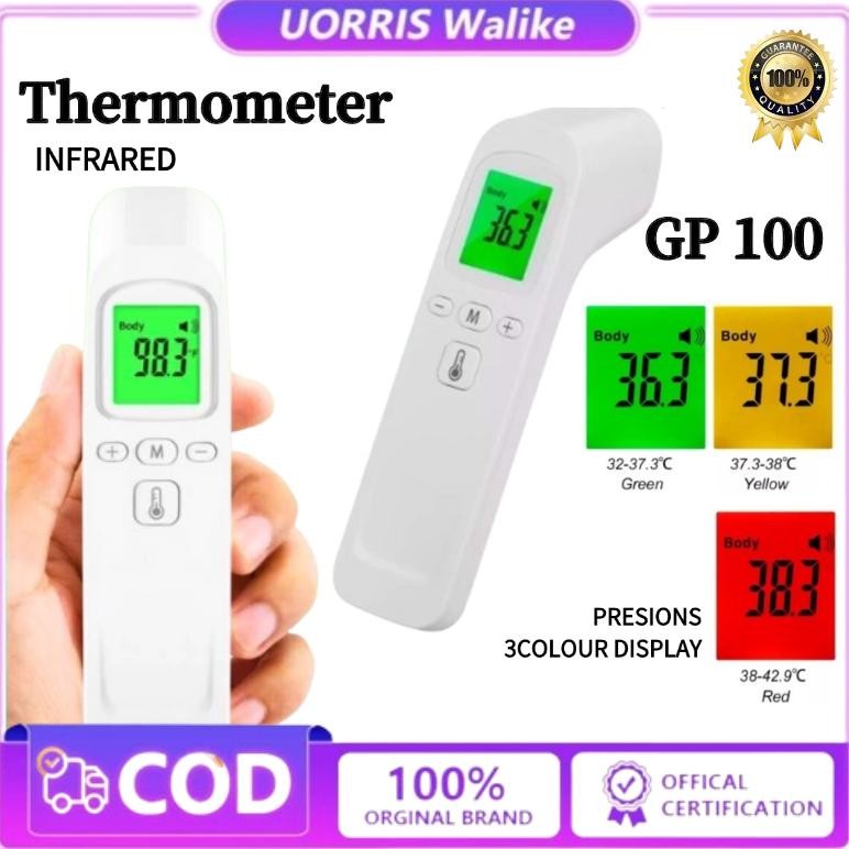 Termometer Bayi Digital Termometer Inframerah Termometer GP 100 Suhu Tubuh Thermometer Digital Elfos