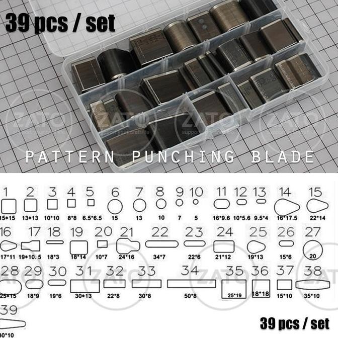 

Pattern Punching Blade Set - Pisau Pond - Leather Tools - Pond Blade
