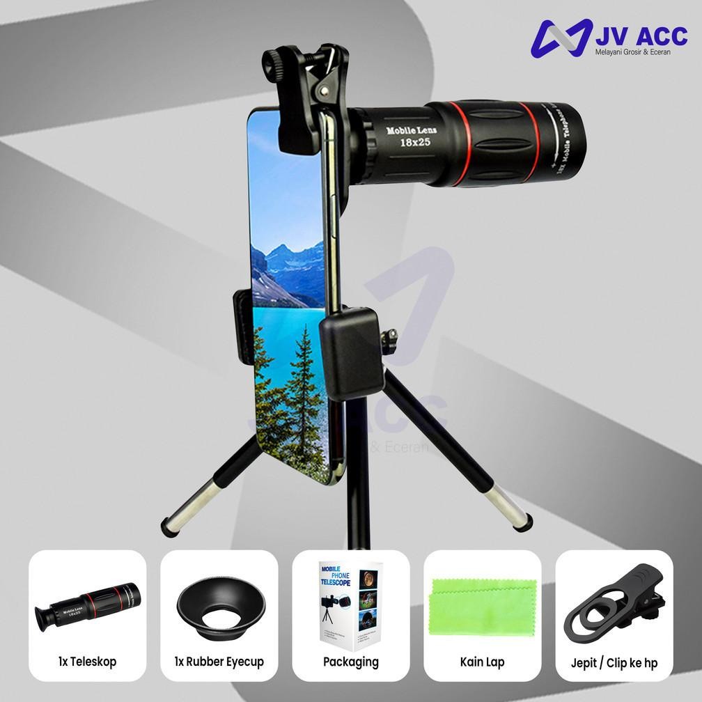 Bf888S Apexel Teleskop Teropong Lensa Zoom Lens Kamera Hp 18X Telezoom Lensa Handphone Universal Pk3