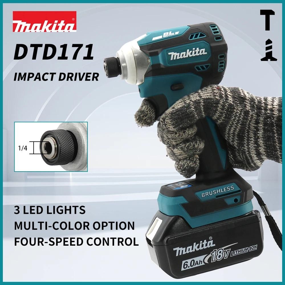Makita DTD171 Impact Driver Motor Bare Tool Unit Brushless Impact Driver 18V Brushless Cordless Impa