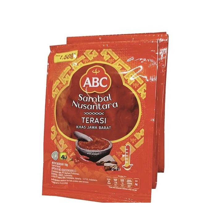 

Sambal Terasi Abc Sachet Isi 10 / Sambel Terasi Abc Homestyle Sachet