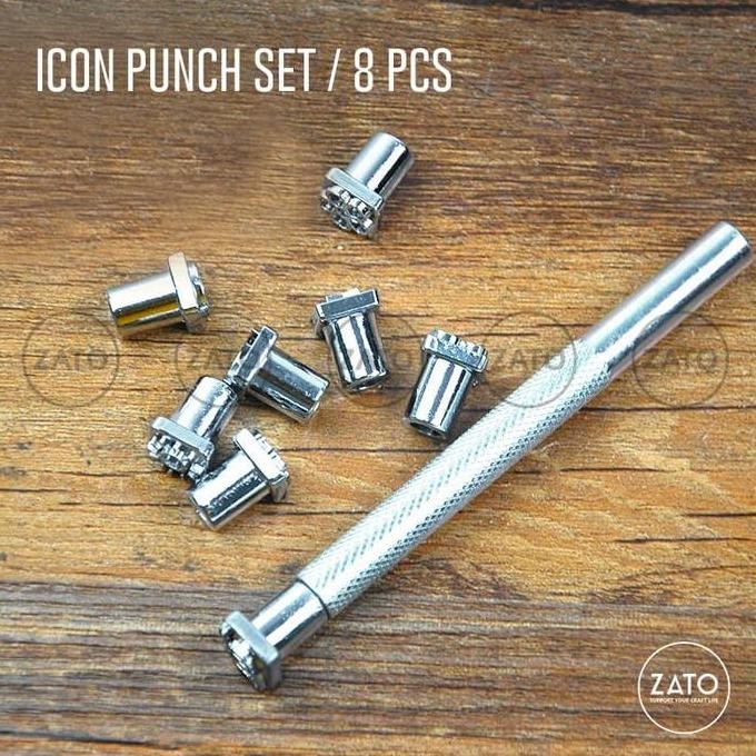

Icon Punch Set 8 Pcs - Leather Tools - Alat Kulit