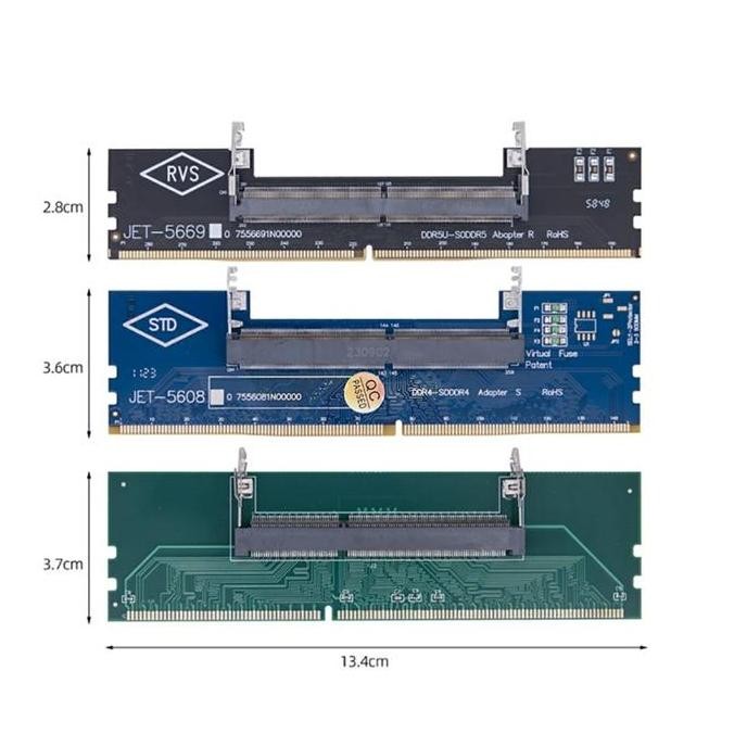 TERBARU - DDR3 / DDR4 / DDR5  laptop sodimm to desktop pcdimm converter adapter