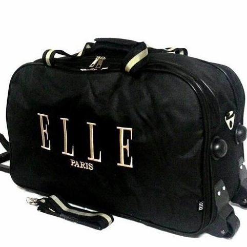 TAS PAKAIAN TROLLY ELLE PARIS KOPER TRAVELBAG TAS TROLI RODA