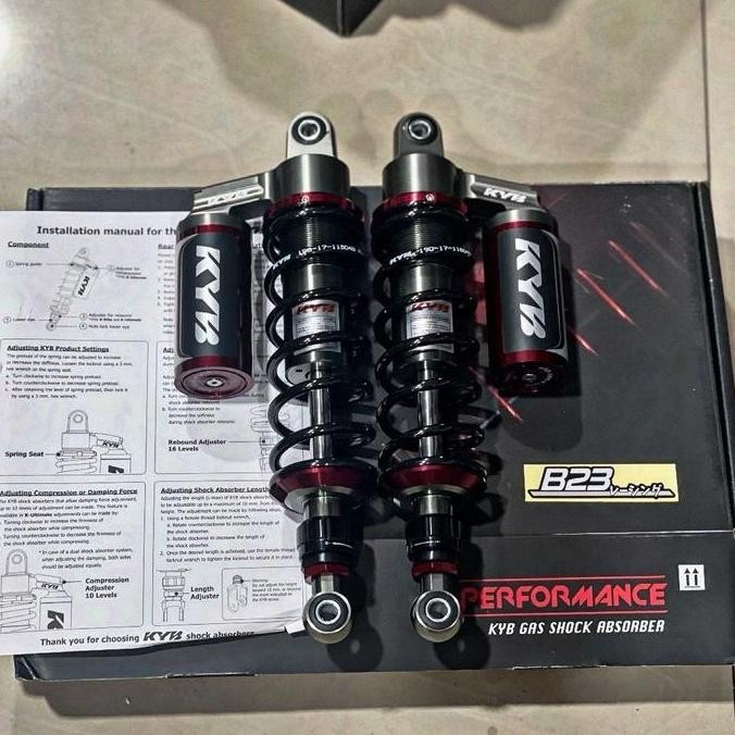 new shock kyb elite rx king tiger gl pro 330mm double klik original kyb japan quality shock rebound 