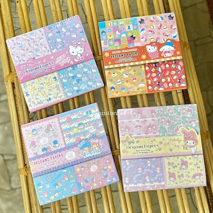 

new !!! Kertas Warna Lipat Origami Perlengkapan Karakter Kartun Sanrio My Melody Little Twin Star Hello Kitty Perlengkapan Sekolah Alat Tulis Lucu Unik Gift Hadiah