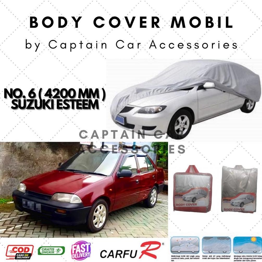 Terlaris Body Cover Sarung Mobil Sedan No. 6 Suzuki Esteem Aksesoris Mobil Eksterior Silver Coating