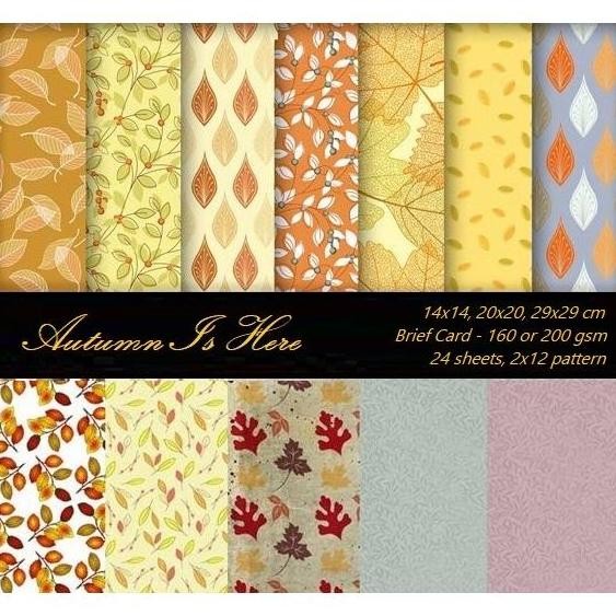 

new !!! Scrapbooking Patterned Paper 6"x6" - Autumn Is Here (24 sheets)