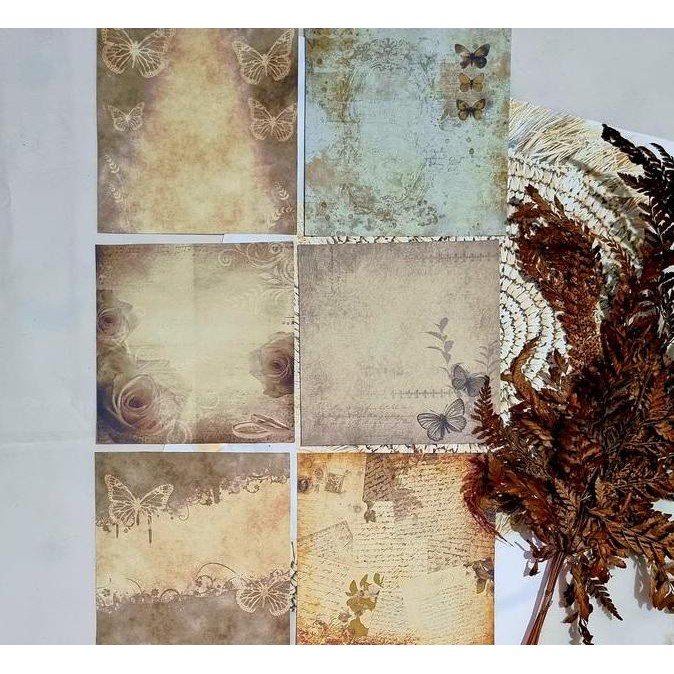 

new !!! Scrapbooking Patterned Paper 6"x6" - Memories (24 sheets)