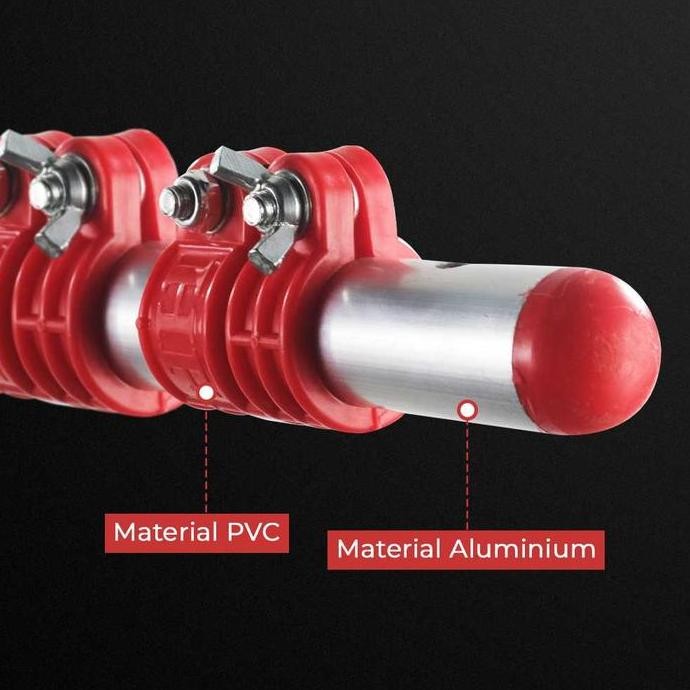 Set Egrek Teleskopik + Klem Aluminium | Pipa Galah Tongkat Teleskopik Pole Pipa Egrek Pohon Kelapa S