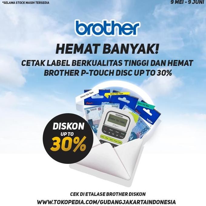 

Brother P-Touch Label 9Mm Tze-621 | Black On Yellow New Stok