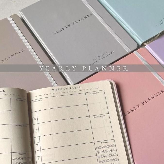

Yearly Planner 2025 One Year Planner Hard Cover By Peulanopapers