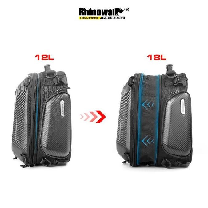 Rhinowalk MTR4001 Motorcycle Pannier 12-18L Tail Bag -Tas Sepeda Motor