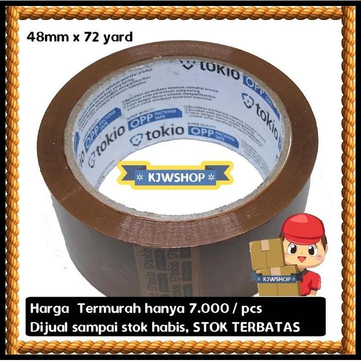 

TERMURAH ISOLASI LAKBAN OPP ESOLASI SOLASI TAPE SELOTIP DOS MURAH 48 MM 72 YARD !!