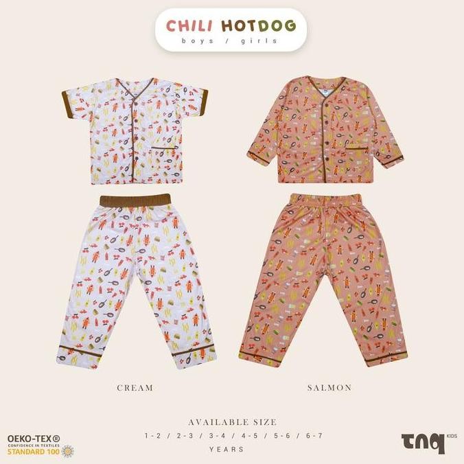 

TNQ Kids Chili Hotdog - Usia 1-7 Tahun Setelan Piyama Baju Tidur Anak Cotton Bayi
