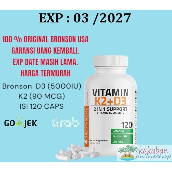 Bronson Vitamin K2 D3 5000 iu 250 caps