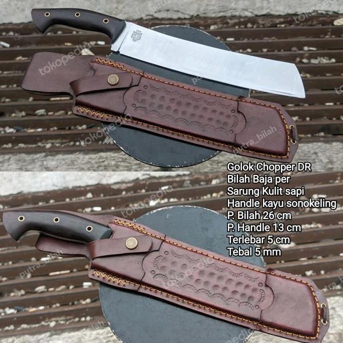 COD terlaris cacah tulang choper fulltang siap pakai sarung kulit per
