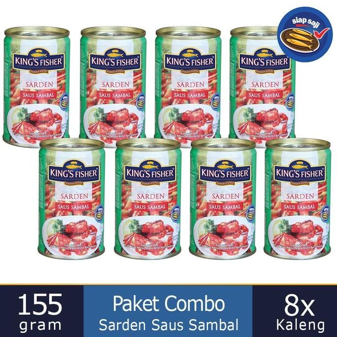 

Paket 8 pcs King's Fisher Sarden mini saus sambal Makanan Kaleng 155g