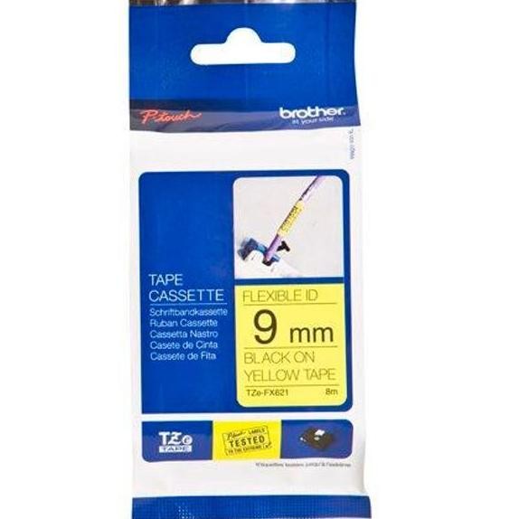 

Brother Label Tape Tze-Fx621 Black On Yellow Flexible Tape 9Mm Kuning New Stok