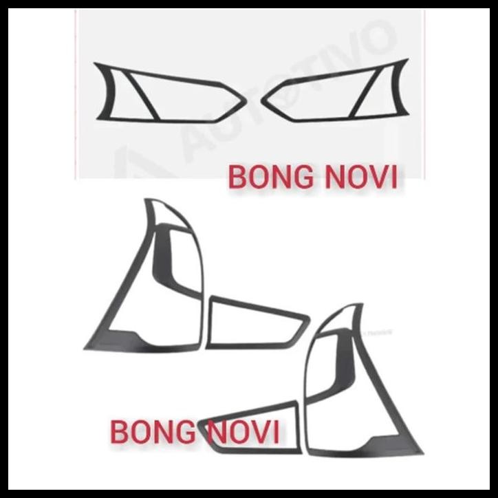 DISKON GARNISH LAMPU DEPAN BELAKANG MOBIL AVANZA XENIA 2015 - 2017 HITAM DOFF 