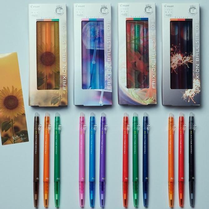 

NEW Pilot FriXion Slim Summer Series Erasable Gel Ink Pen 0.38mm Tinta Bisa Dihapus Limited Edition