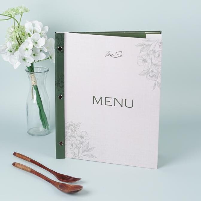

NEW Cetak Buku Menu Waterproof Fancy Print Menu Restoran Cafe A4 Jilid Baut Custom Selaras Printing