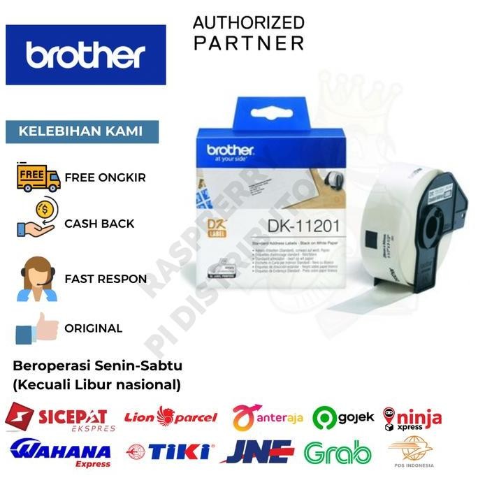 

Brother Label Tape Dk-11201 Dk11201 New Stok