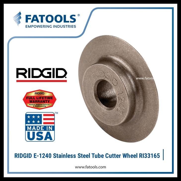 

GRATIS ONGKIR RIDGID 33165 E1240 STAINLESS STEEL TUBE CUTTER WHEEL !!!!!!