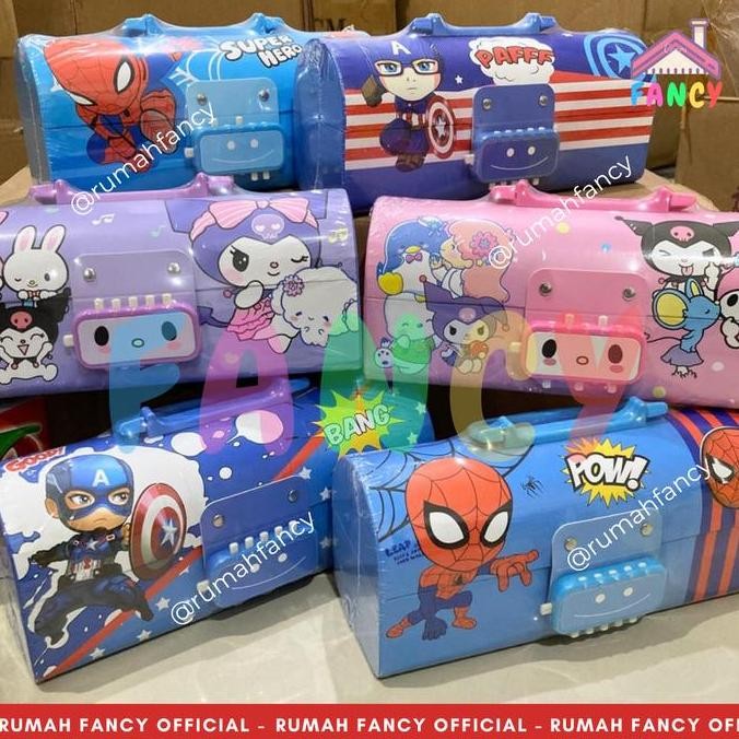 

New Tempat Pensil Anak Kuromi Melody Spiderman D3051 + Kunci Password & Bubblewrap